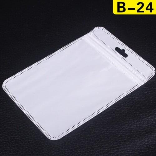 120*94mm 200pcs Clear Self Seal Resealable Zipper PP PVC Plastic Retail Packaging BagZip Lock Retail Package With Hang Hole B-24
