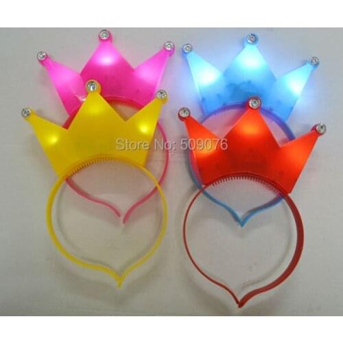 120pcs/lot glow light Crown Xmas led light headwear for birthday party xmas decoration colorful led headband