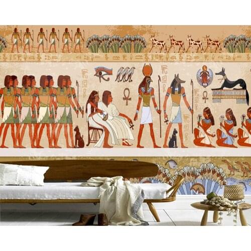 Egyptian gods and pharaohs 3d wallpaper mural papel de parede,living room TV sofa wall bedroom wall papers home deocr