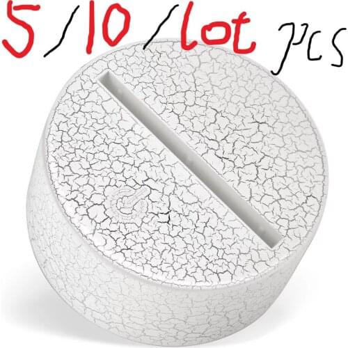 5/10PC USB Cable Touch 3D LED Light Holder Lamp Base Night Light Replacement 7 Color Colorful Light Bases Table Decor Holder