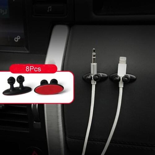 8pcs car wire clip stickers for Renault 2 button Clio Scenic Megane 2 Duster Sandero Captur Twingo Modus Accessories