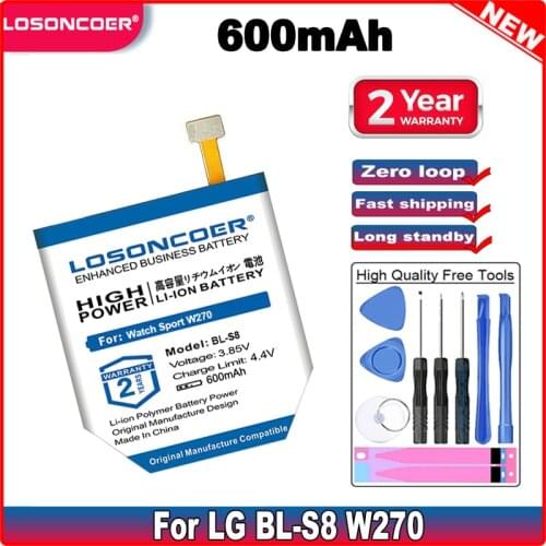 LOSONCOER 350mAh BL-S8 Smart Watch Battery for LG Watch Style W270