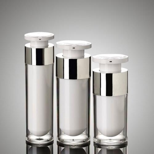 15ML 30ML 50ML Press Pump Acrylic Airless Bottles Skin Care Liquid Lotion Cream Plastic Cosmetic Containers Packaging 10pcs/lot