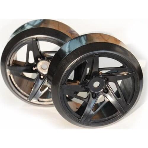 4PCS 1/10 Scale RC Drift Car Tire 5 Spoke Tyres Wheels 94123 94122 Smooth Hard Tire Spare Part Diameter 63mm Width 26mm