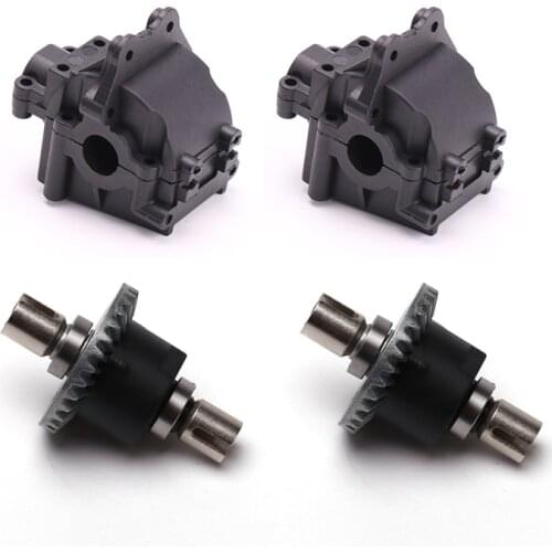 WLtoys 144001 RC Car Spare Parts 4WD 2 set Metal Differential 144001-1309 And Plastic Gearbox Differential Box 144001-1254