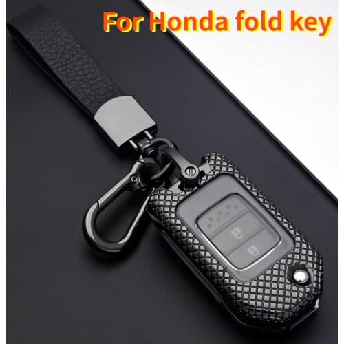 Zinc Alloy +tpu Car Remote Key Pocket Cover Case Shell for Honda Civic CR-V HR-V Accord Jade Crider Odyssey 2015- 2018
