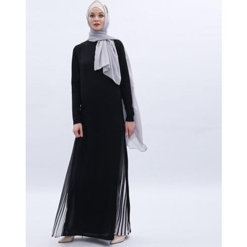Elegant Muslim Striped Abaya Dress Cardigan Kimono Elegant Loose Long Robe Gowns Jubah Middle East Eid Ramadan Islamic Vestidos