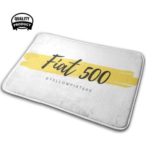 Fiat 500 Paint (Bright Yellow) 3D Soft Non-Slip Mat Rug Carpet Cushion Yellowfiat500 Fiat 500 Fiat Cinquecento Fiat 500