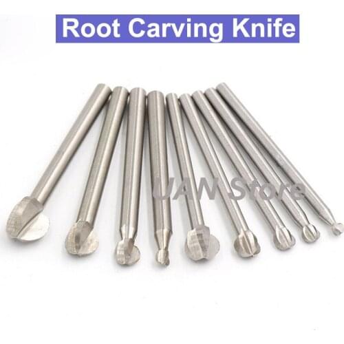 URANN HSS Steel Woodworking Root Carving Router Bit End Mill Milling Cutter Burrs Embryo Carving Tool