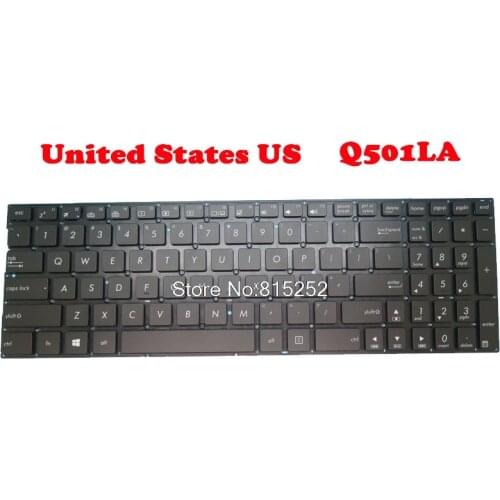 Laptop Keyboard For ASUS Q501 Q501LA N541 N541LA Q553 Q553UB Black United States US Without Frame With Backlit