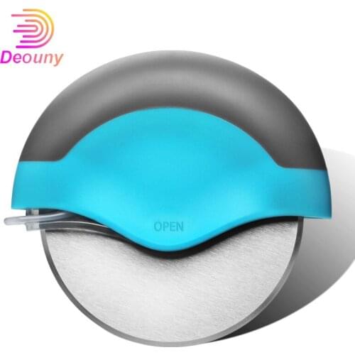 DEOUNY Stainless Steel Pizza Cutter Wheel With Protective Blade Guard Super Sharp Hob Pizza Dough Slicer Kitchen Baking Tools