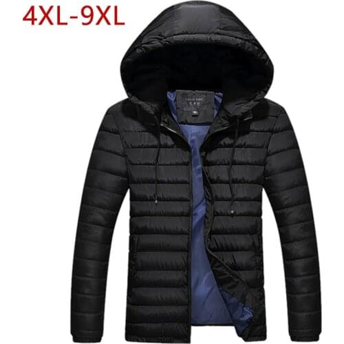 4XL-9XL Winter Jacket Men 2019 Warm Softshell Male Coat Cheap Down Jacket Brand Clothing Parka Men Hoodie Snow Cold Jaquetas W01