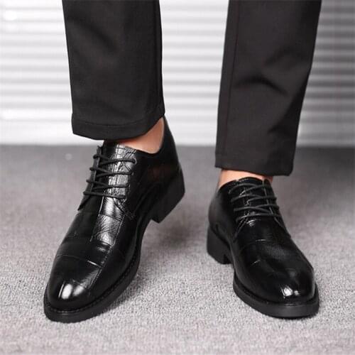Business mens shoes 2019 new classic Men Wedding Dress leather mens suit shoes fashion non-slip mens oxford shoes W1-15
