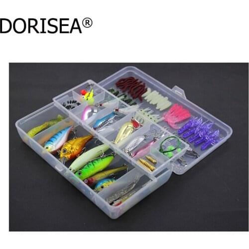 Hot Selling 100pcs Fishing Lures Set mixed Light Minnow/Popper Spoon Soft Fishing Bait Hooks VIB Artificial Bait Kit