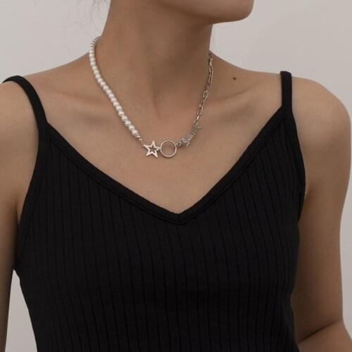 Necklace with Europe and the United States cross-border autumn jewelry personality female hollow out star necklace