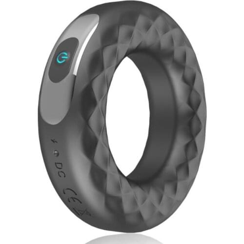 Rechargeable 10 Speed Vibrating Penis Ring Silicone Cockring Delay Ejaculation Erection Lock Ring Penis Vibrator Sex Toy for Men