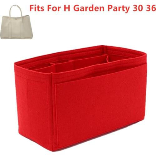 Fits For H Garden Party tote Insert Bags Organizer Makeup Handbag Organize Portable Cosmetic base shaper for designer Handbag