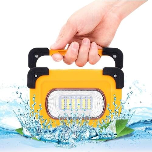 Solar Lamp Work Light USB Portable LED Solar Floodlight 9000MAh Waterproof Magnet Flood Lights for Camping Securtity