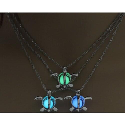 Luminous Jewelry Choker Silver Color Chain Gift For Women Necklace Fashion Charm Glowing sailor logo Pendant Necklace