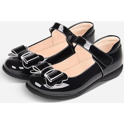 New Spring/Autumn Single Shoes Children Black School Dress Shoes Student Baby Toddler Flats Casual Girls Leather Shoes Kids 02