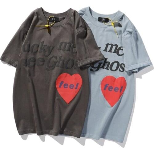 Hip Hop Streetwear Kanye Bubble Letter Love Print Short Sleeve T-shirt Unisex Fashion Tops Summer Casual Half Sleeved Tee Shirts