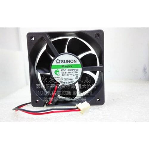 B73 SUNON KDE1206PTV3 6025 60mm x 60mm x 25mm Maglev Cooler Cooling Fan 12V 0.7W 2Wire 2Pin Connector