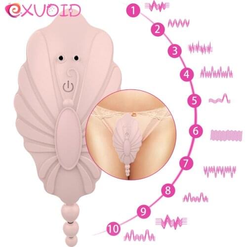 EXVOID Wear Butterfly Vibrator Sex Toys for Couple Orgasm Masturbator Wireless Remote Control Vibrators for Women Panties