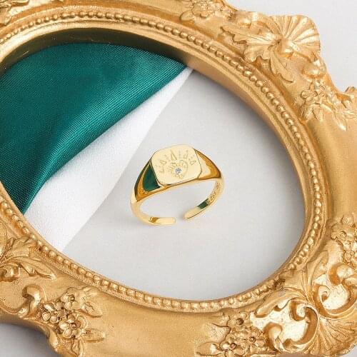 Vintage Love Heart Zircon Opening Pattern Rings For Women Men Stainless Steel Gold Silver Color Couple Rings Jewelry Gift Bijoux