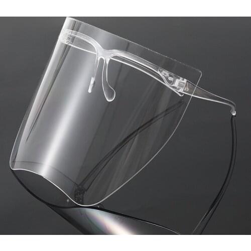 Transparent Goggles Face Shield Helmet Anti-fog Protective Safety Mask Mountain Bike Glasses PC PET Frames Cycling Sunglasses