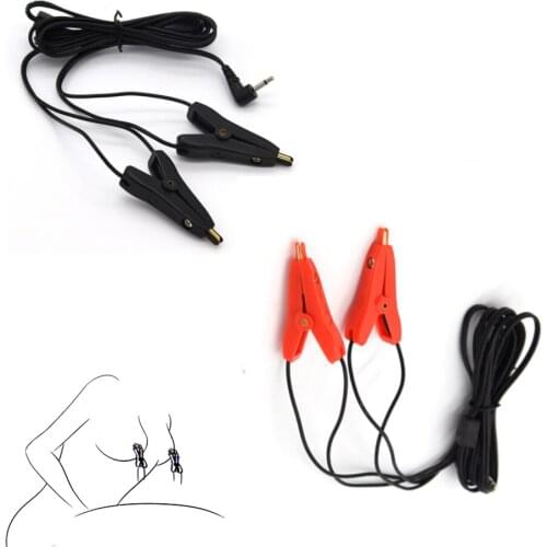 Electric Shock Toys Accessory Nipple Clamp Body Massager Clips Electrode Clip Breast Enlarger Electro Shock Sex Toys For Couples