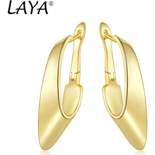 925 Sterling Silver Fashion Statement Drop New Geometric Earrings Modern Jewelry 18 Gold Color Womens Party