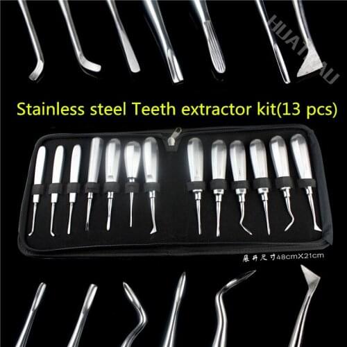 1set Medical Dental elevator Stainless Steel Tooth Elevator Dentist Tools Stright Curved Root Elevator oral cavity Lab Equipment