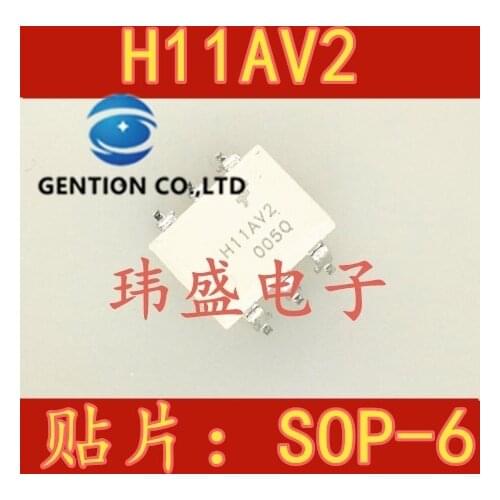 10PCS H11AV2 H11AV2SR2M H11AV2M SOP-6 light photoelectric coupling isolator transistor to lose in stock 100% new and original