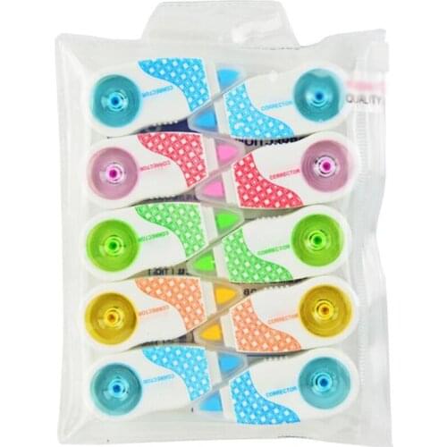 10Pcs/set Office Correction Tape Stationery Supplies, Mini White Out Corrector Altered Tape Student Kids Writing Correction Tape