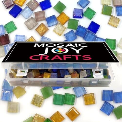 150g Assorted 10 Colors Square Stained Color Glass Mosaic tranparent Tiles for DIY Crafts Supplies mosaic wholesale bulk hobby