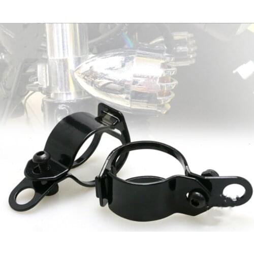 Motorcycle Turn Signals Relocation Fork Clamps Bracket 2 pcs/set Mount Light Holder Lamp Brackets