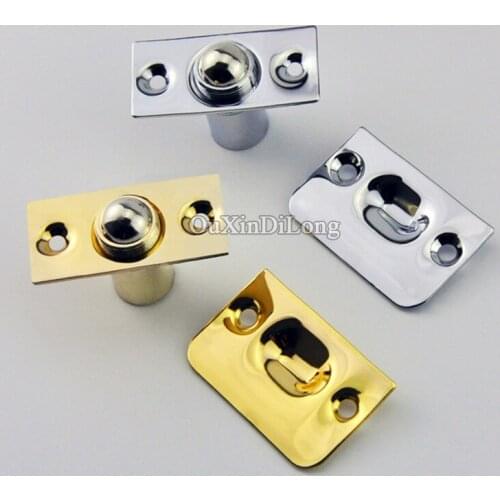 High Quality 4PCS Brass Strike Plate Closet Door Ball Catch Suck Touch Beads Latch Catches, Silver/Gold