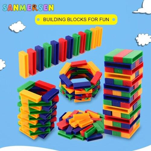 45 Pieces DIY Tower Assembled Plastic Block Childrens Stacked Building Blocks Tumbling Tower Game Family Extract Games Toy