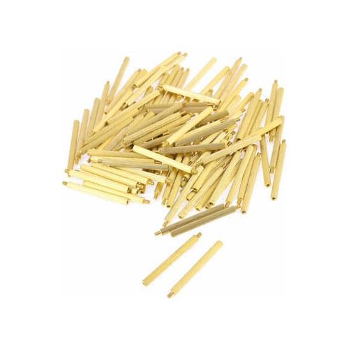 50 Pcs Male Female PCB Thread Brass Pillars Standoff Spacers M2x32mmx35mm