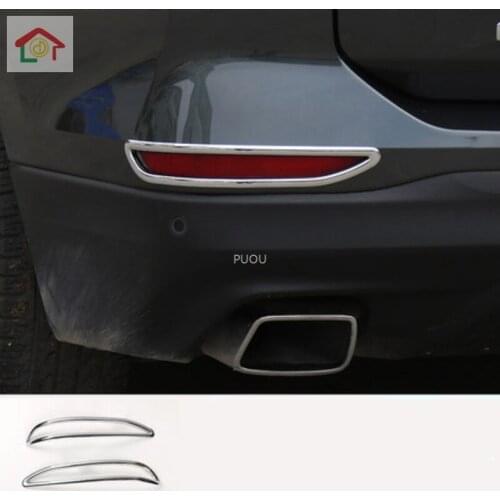 Accessories Fit For Chevrolet Equinox 2017 - 2020 ABS Rear Tail Bumper Fog light Lamp Molding Cover Kit Trim 2 Pcs / Set
