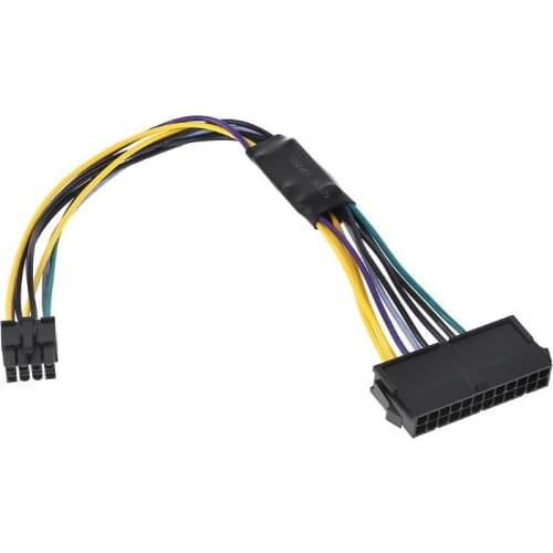 ATX 24P to 8P Power Supply Adapter Conventer Cable Cord Wire for Dell 24Pin to 8Pin Optiplex 3020 7020 9020 Motherboard Server
