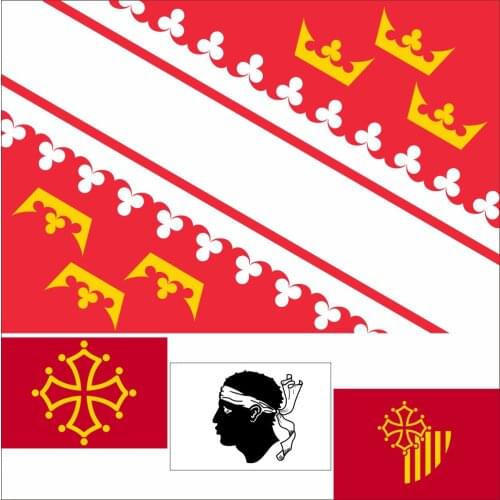 France 23 state Alsace flag 3X5FT 100D Polyester Double Stitched High Quality
