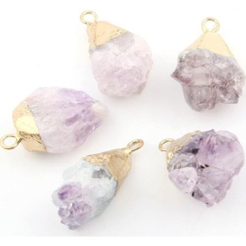 Natural Stone Crystal Pendants Exquisite charms Irregular DIY for Necklace or Jewelry Making Reiki Healing Jewellery Gift
