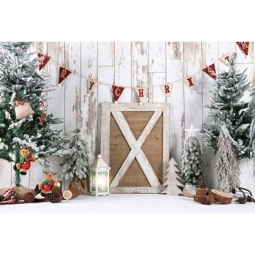 HUAYI Photography Backdrop Christmas Xmas barn wood decor Photo Background Newborns Child Studio Family Photocalls PropsW-4331