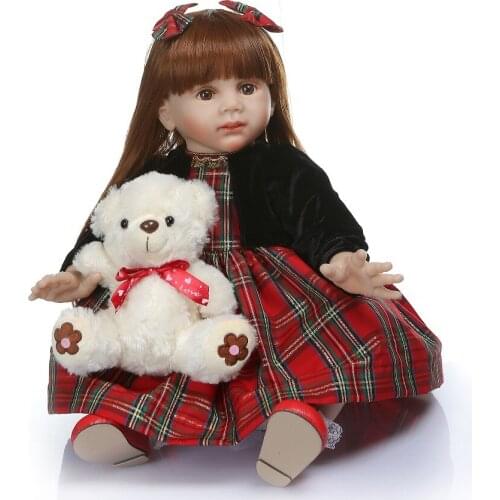 Reborn toddler girl baby doll 24"60cm big size slicone vinyl reborn babies dolls toys gift bebes reborn l.o.l dolls