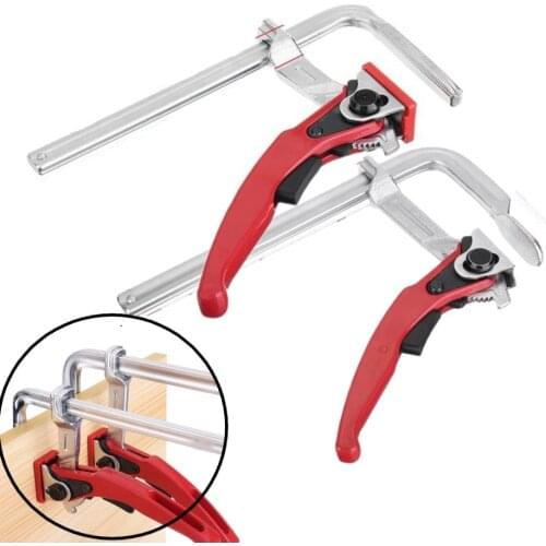 MFT Clamp Heavy Duty Steel Ratcheting F Clamp Bar Adjustable Quick Release for Guide Rail System Woodworking DIY Hand Tool