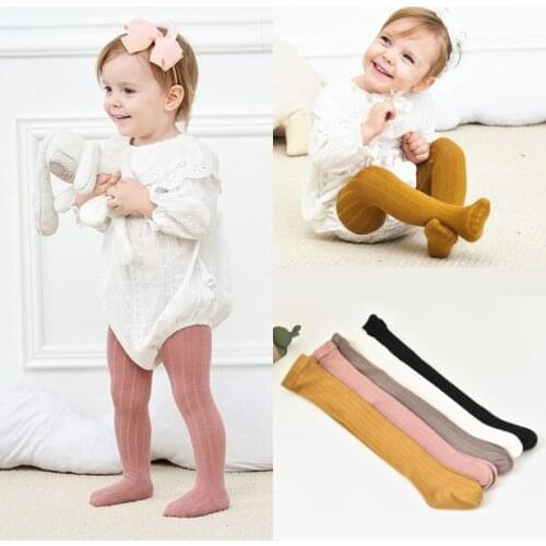 Fashion Autumn 2018 Baby kids Girls Warm Tights Candy Colors Children Dancing Cotton Soft Stocking Knitted Pantyhose 1-8Y