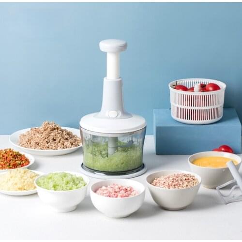 Xiaomi Meat Grinder Mincer Kitchen Hand-power Food Chopper Fruit Vegetable Nuts Herbs Garlic Cutter Food Processor Slicer