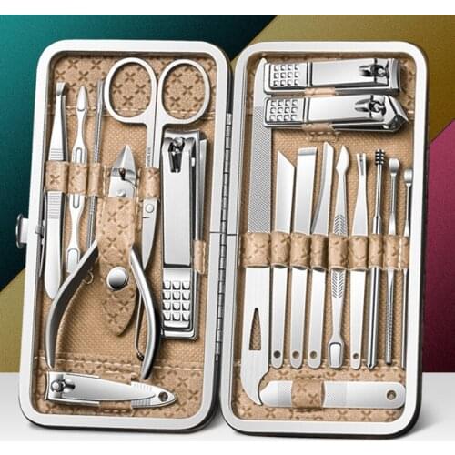 Cut Nail Clippers Set Full Set of Nail Scissors Sets of Box Oblique Mouth Nail Clippers Pedicure Tool Ear Cutting Earpick