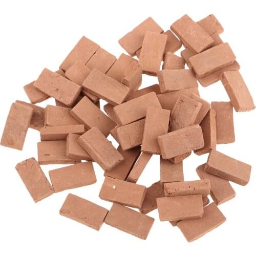 1/35 Scale Resin Kits Mini Red Bricks Model DIY Building Miniature Diorama Accessory, Pack of 50